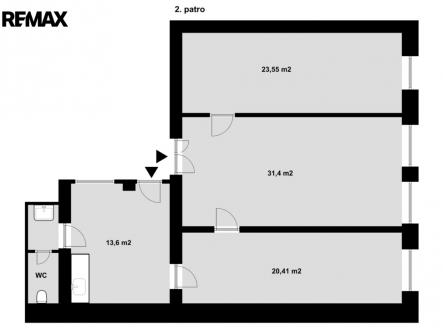 Pronájem kanceláře, 97 m²