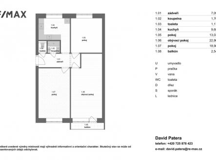 Prodej bytu, 3+1, 74 m²