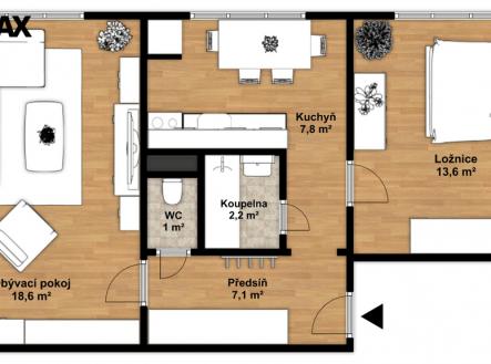 Prodej bytu, 2+1, 50 m²