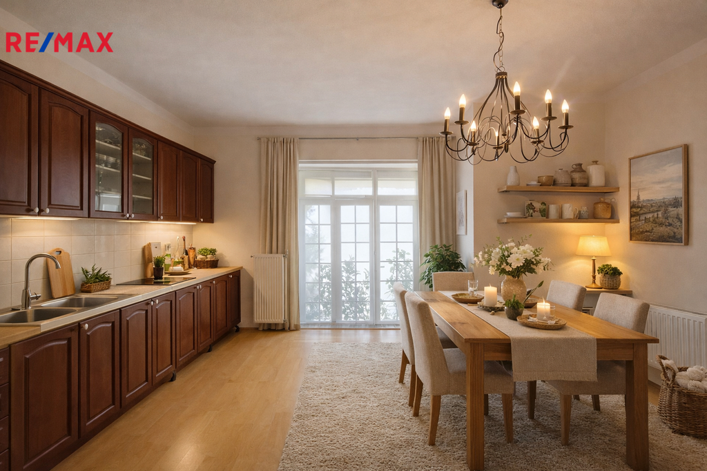 Vizualizace - kuchyně s jídelnou