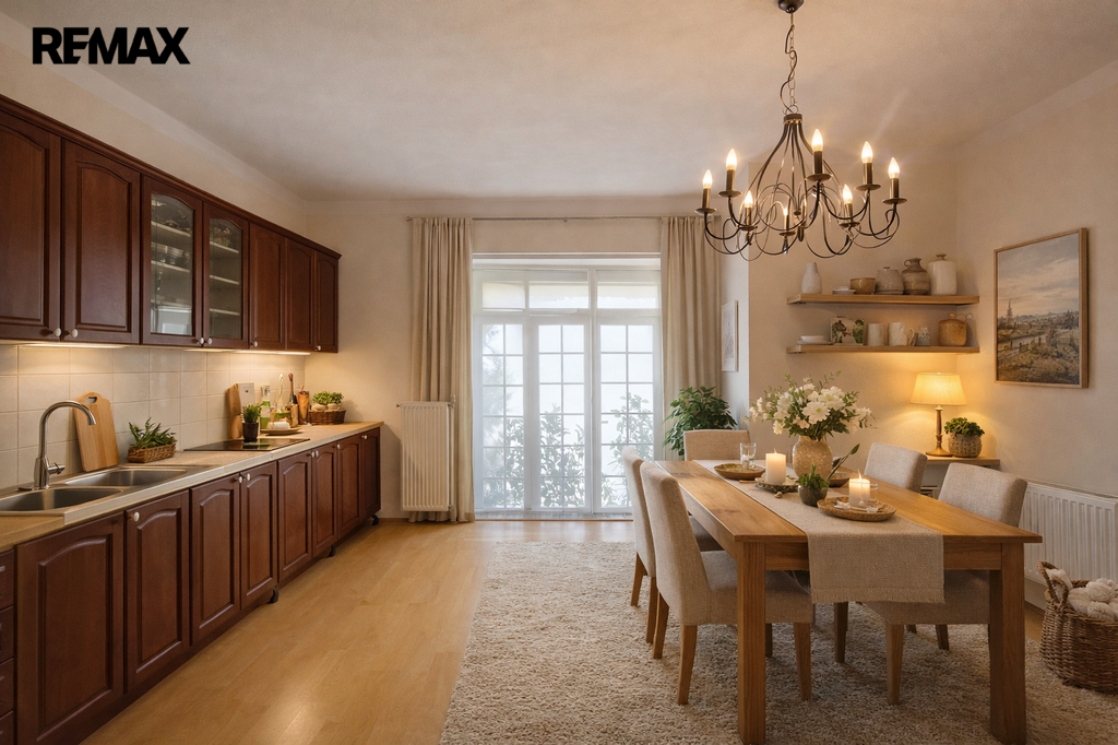 Vizualizace - kuchyně s jídelnou