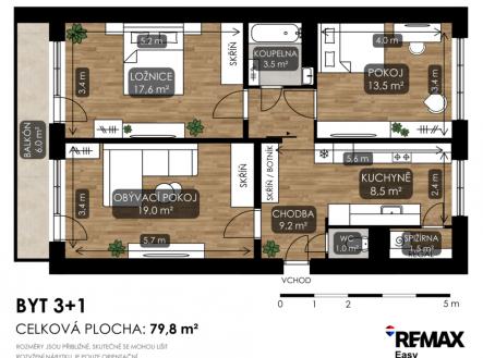 Prodej bytu, 3+1, 81 m²
