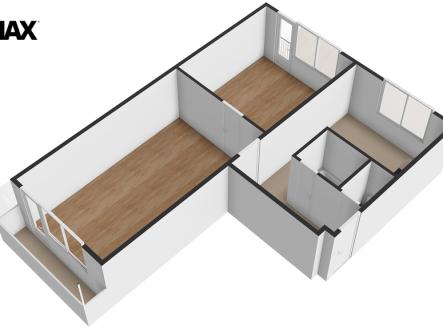 Pronájem bytu, 2+1, 53 m²