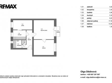 Prodej bytu, 3+1, 54 m²