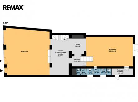 Pronájem obchodní prostory, 479 m²