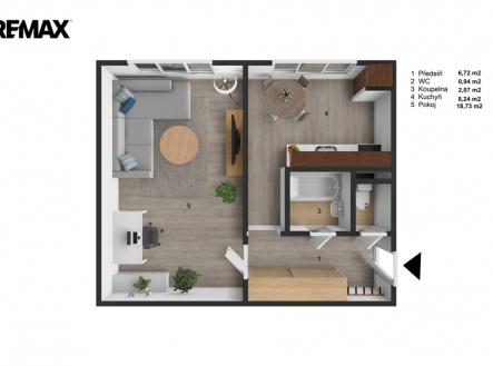 Prodej bytu, 1+1, 36 m²