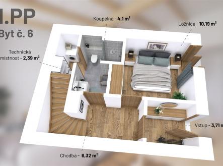 Prodej bytu, 2+kk, 51 m²