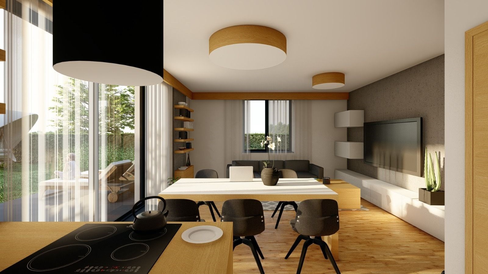 Vizualizace, obývací pokoj