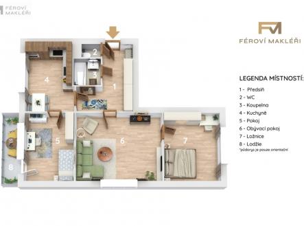 Prodej bytu, 3+1, 72 m²