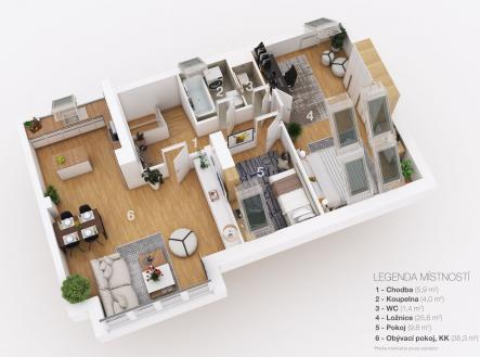 Prodej bytu, 3+kk, 91 m²