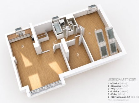 Prodej bytu, 3+kk, 91 m²