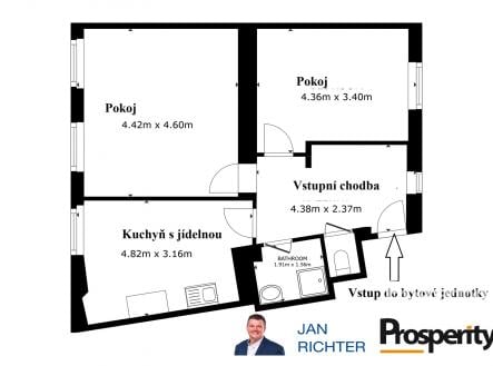 Prodej bytu, 2+1, 64 m²