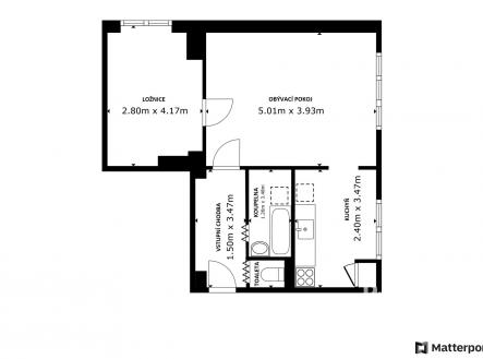 Prodej bytu, 2+1, 52 m²