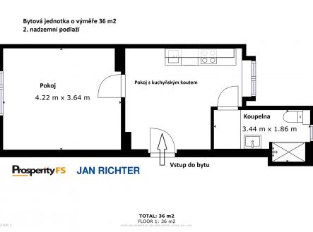 Pronájem bytu, 1+1, 36 m²