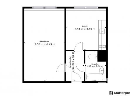Pronájem bytu, 1+1, 41 m²