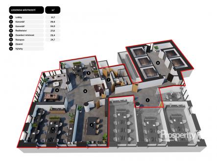 Pronájem kanceláře, 142 m²