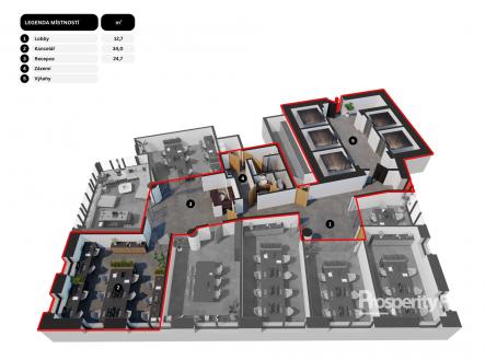 Pronájem kanceláře, 34 m²