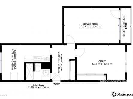 Prodej bytu, 2+1, 61 m²