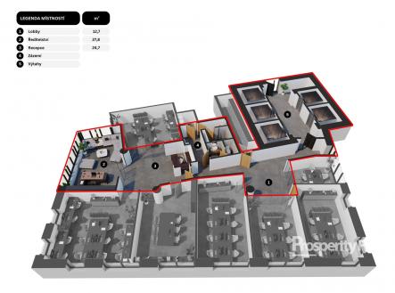 Pronájem kanceláře, 27 m²