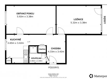 Prodej bytu, 2+1, 62 m²