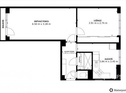 Prodej bytu, 2+1, 53 m²