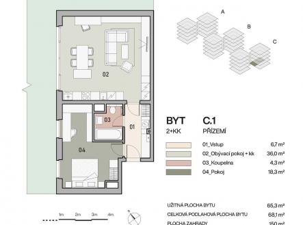 Prodej bytu, 2+kk, 68 m²