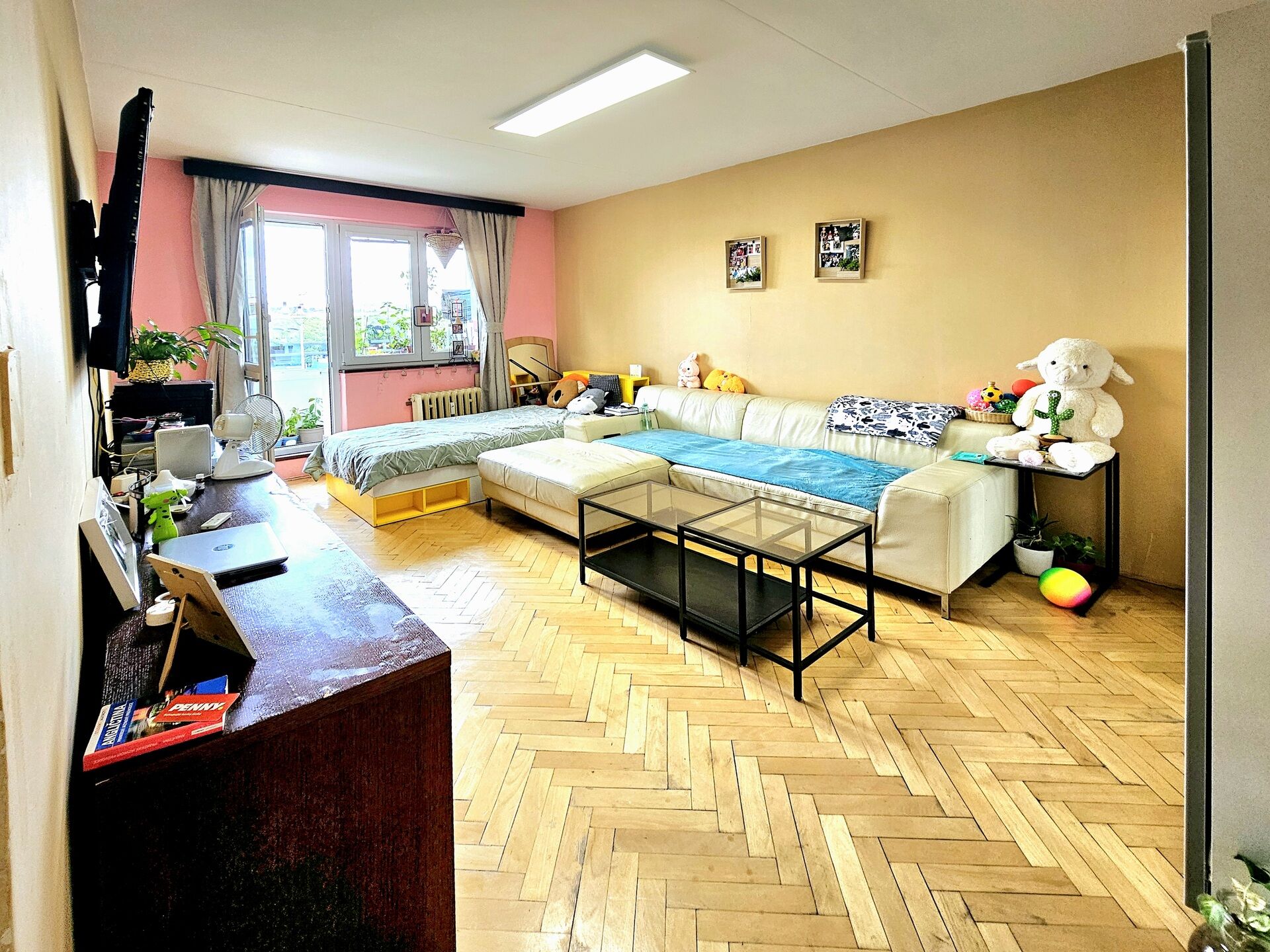 Prodej bytu 2+1, 52,7 m2, s lodžií a sklepem, Praha 10 - Záběhlice Obývací pokoj