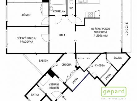 Prodej bytu, 3+kk, 108 m²