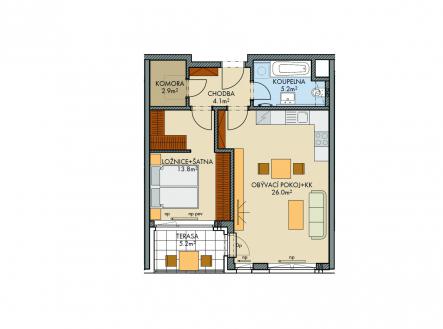 Prodej bytu, 2+kk, 60 m²