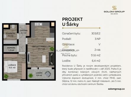 Prodej bytu, 2+kk, 58 m²