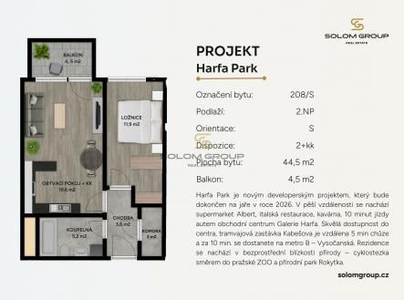 Prodej bytu, 2+kk, 49 m²