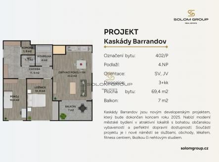 Prodej bytu, 3+kk, 76 m²