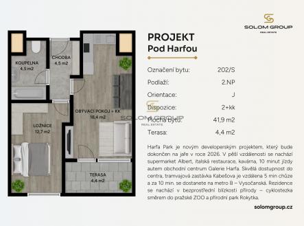 Prodej bytu, 2+kk, 46 m²