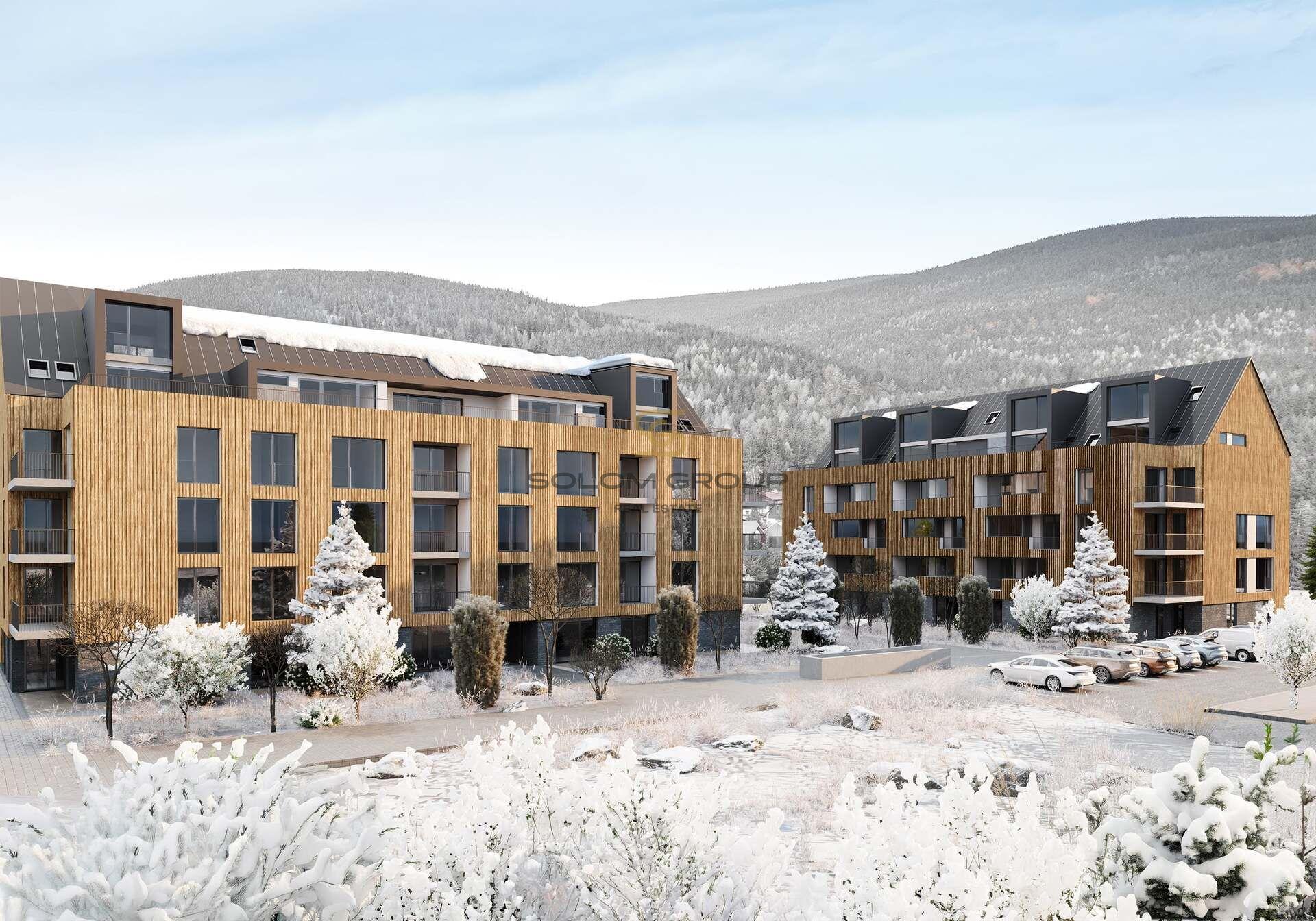 Prodej horského apartmánu 4+kk/Lodžie,105 m², Harrachov, parkovací stání + sklep, DV, novostavba