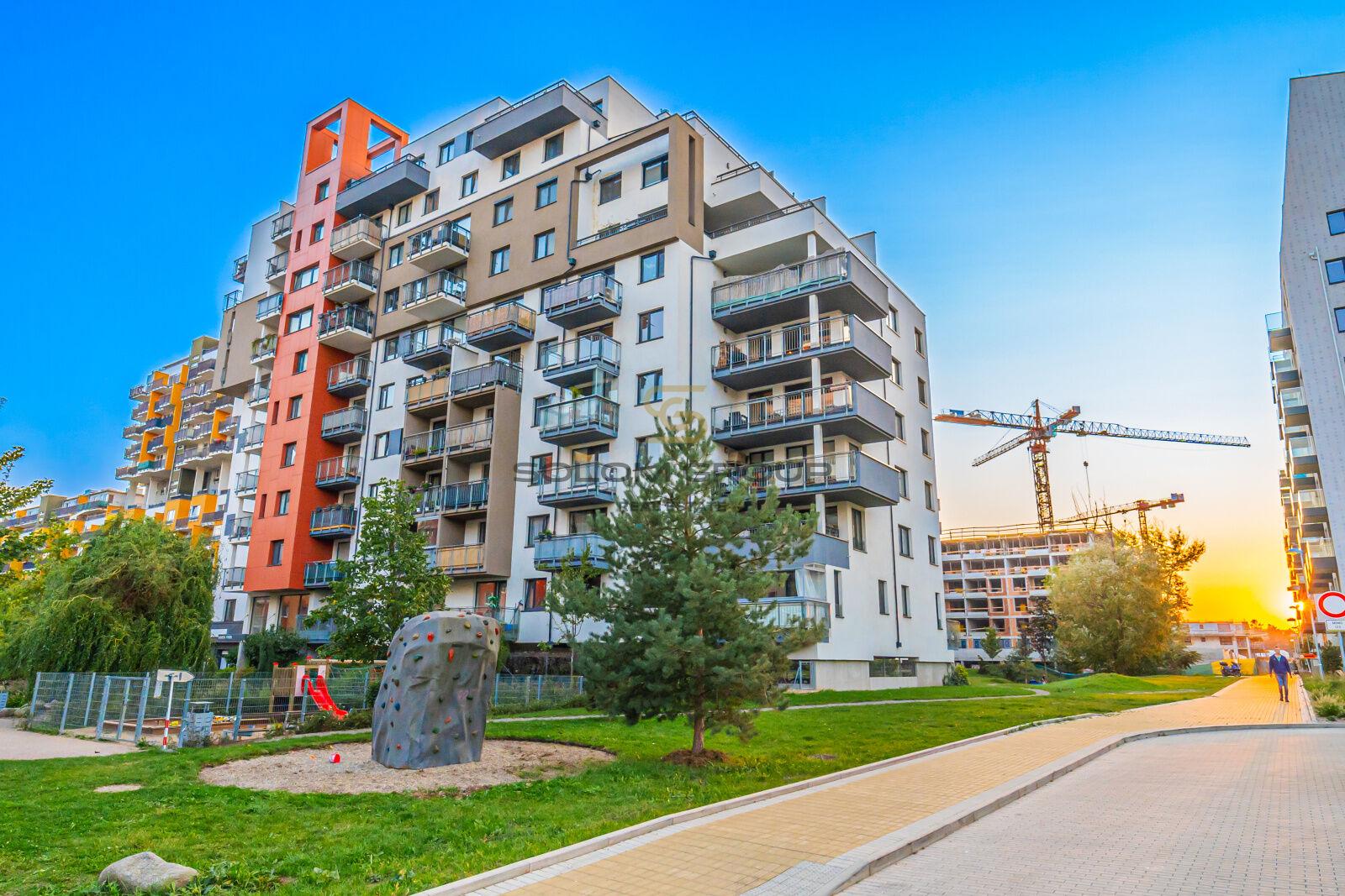 Prodej NOVÉHO bytu 2+kk/B, 50,2 m², GS, sklep, Vysočany - Pod Harfou