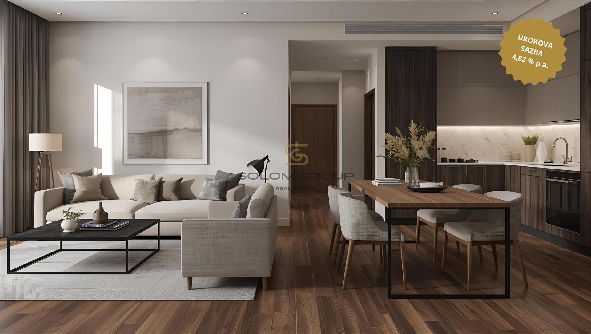 Prodej bytu 3+kk/L, 92 m², DV, GS, Britská Čtvrť - Praha 13, Stodůlky, novostavba