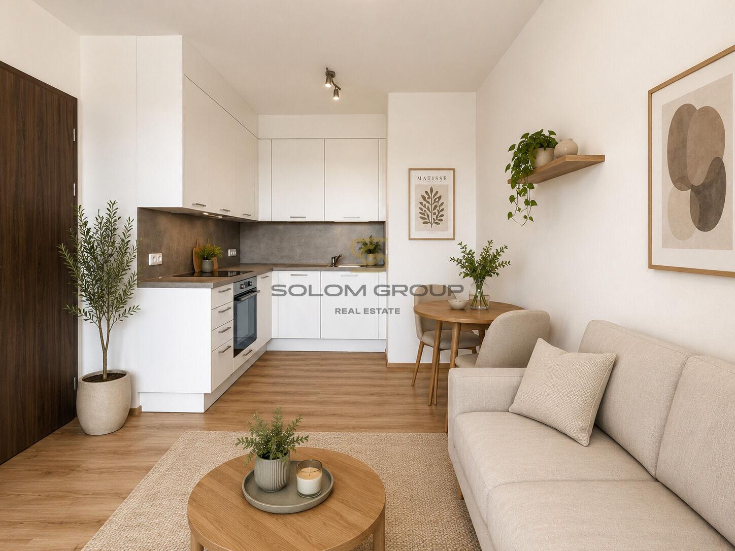 Prodej NOVÉHO bytu 2+kk/B, 50,3 m², GS, sklep, Vysočany - Pod Harfou