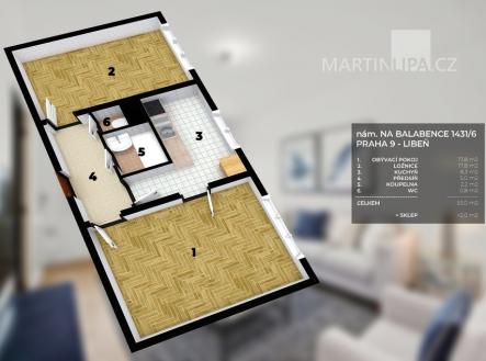 Prodej bytu, 2+1, 55 m²