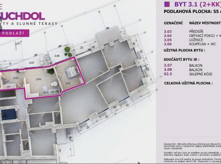 Prodej bytu, 2+kk, 75 m²