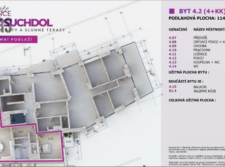 Prodej bytu, 4+kk, 119 m²