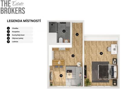 Prodej bytu, 2+kk, 39 m²