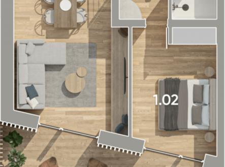 Prodej bytu, 2+kk, 59 m²