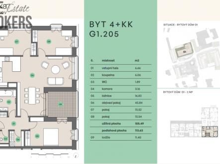 Prodej bytu, 4+kk, 125 m²