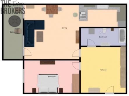 Pronájem bytu, 2+kk, 61 m²
