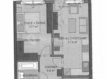 Prodej bytu, 2+kk, 47 m²