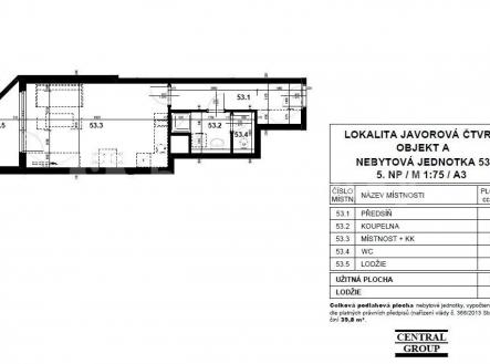 Prodej bytu, 1+kk, 43 m²