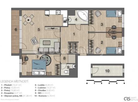 Prodej bytu, 4+kk, 110 m²