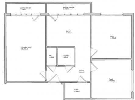 Prodej bytu, 3+1, 77 m²