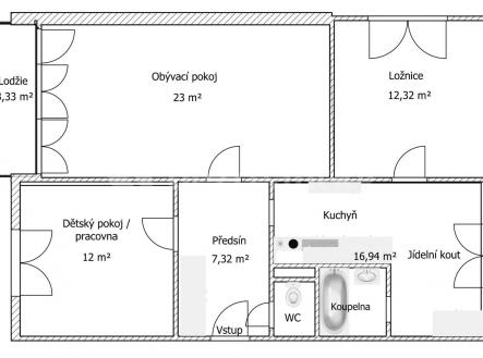 Prodej bytu, 3+1, 73 m²