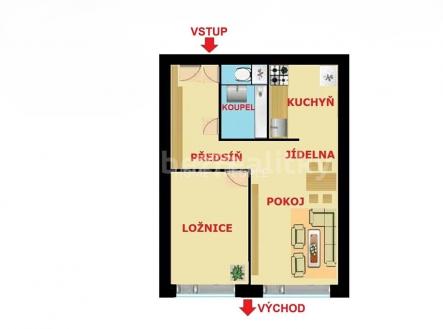 Prodej bytu, 2+kk, 43 m²
